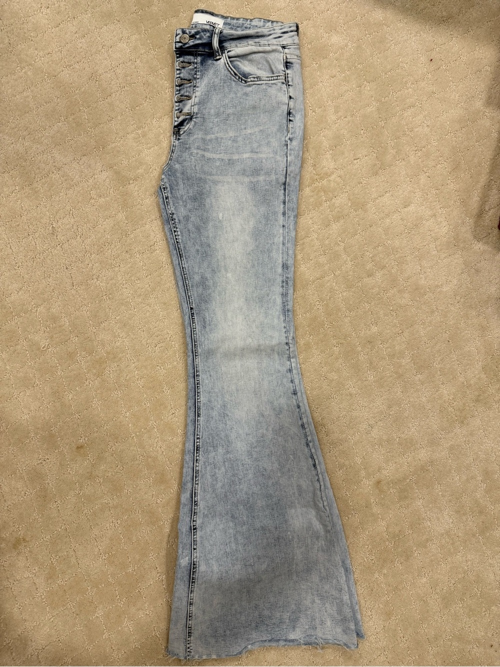 Vervet High-Rise Light Acid Wash Flare Jeans
